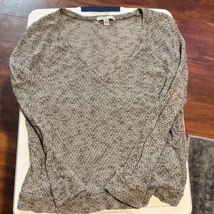American Eagle Outfitters Gray V-Neck Sweater